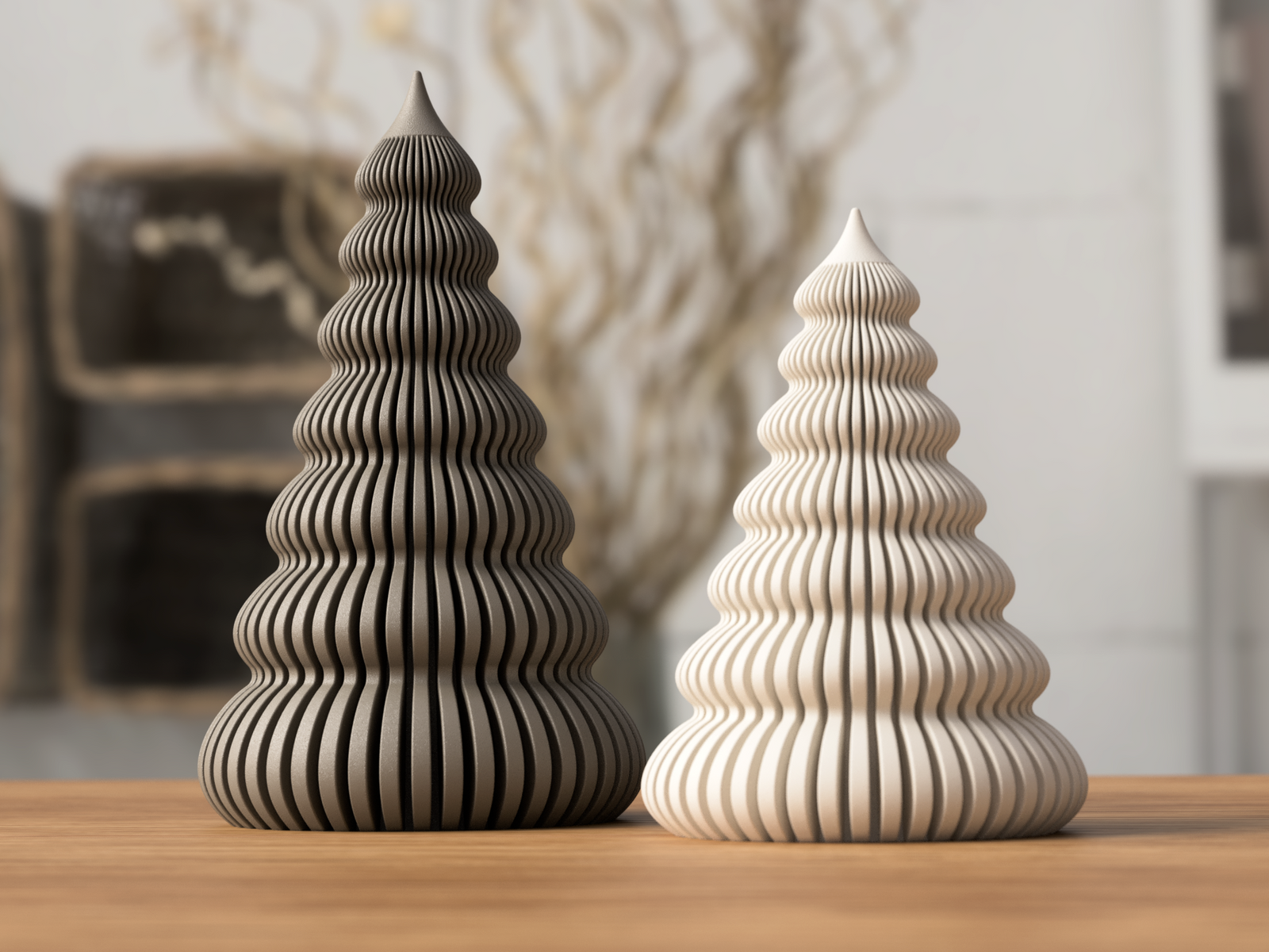 3D Baum Rib Cascade aus PLA – 3D Weihnachtsdeko – ASDEPRO