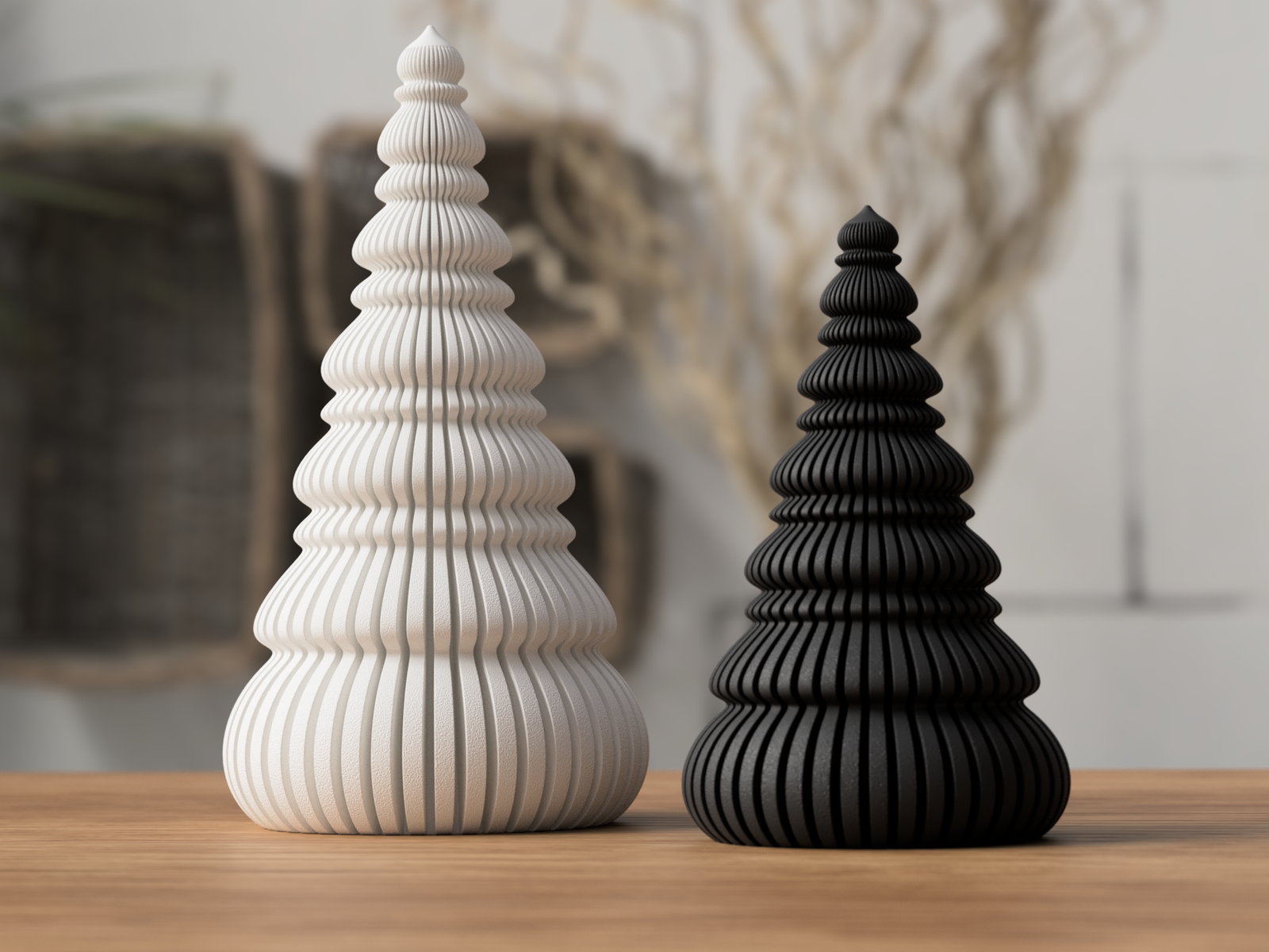 3D Weihnachtsbaum Rib Nordic aus PLA – 3D Weihnachtsdeko – ASDEPRO