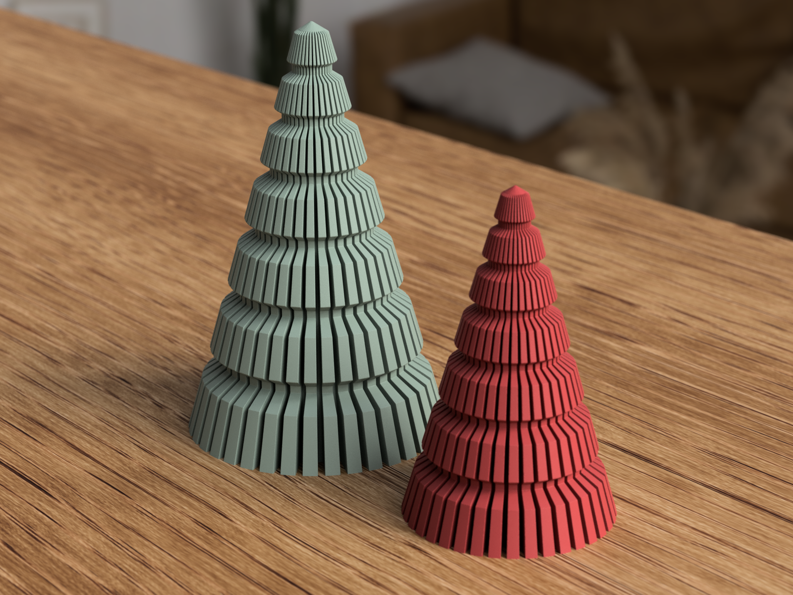 3D Baum Rib Pagoda aus PLA – 3D Weihnachtsdeko – ASDEPRO