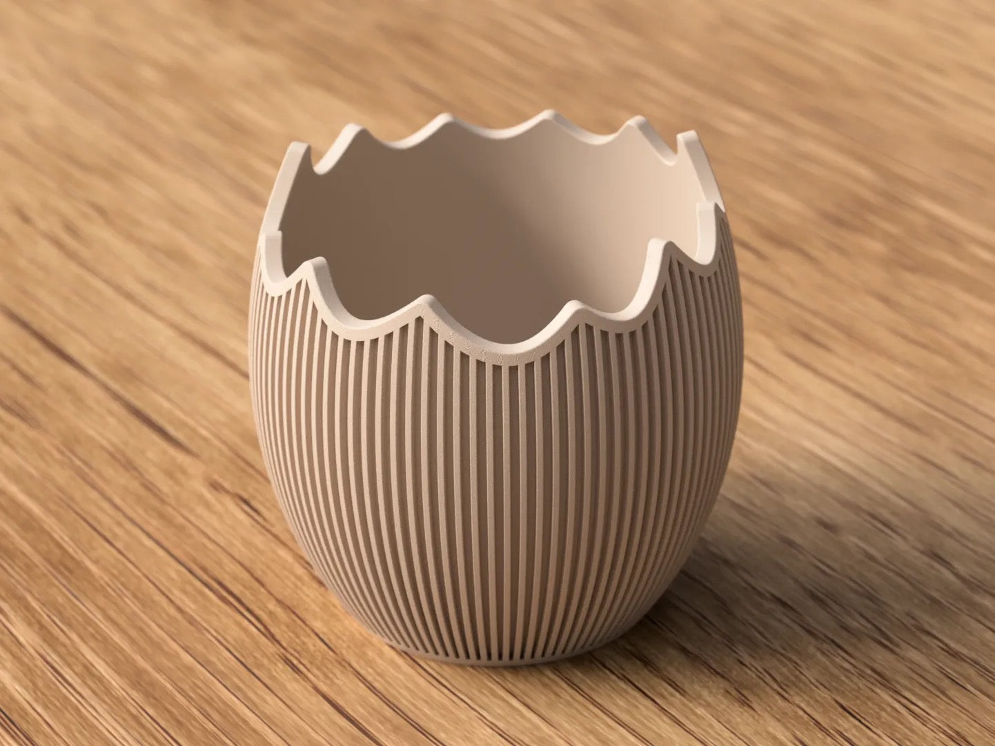 3D Osterdeko Ostereier Schale Skandi - Modernes Osternest Hasenohren aus PLA – 3D Frühlings- und Osterdeko – ASDEPRO