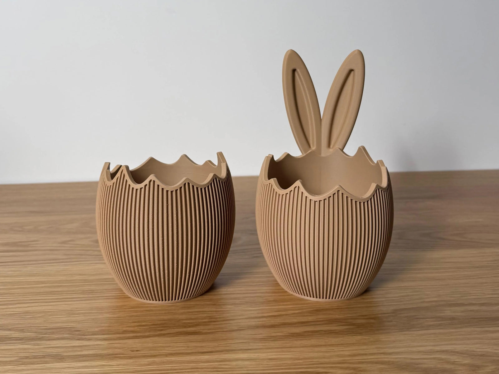 3D Osterdeko Ostereier Schale Skandi - Modernes Osternest Hasenohren aus PLA – 3D Frühlings- und Osterdeko – ASDEPRO