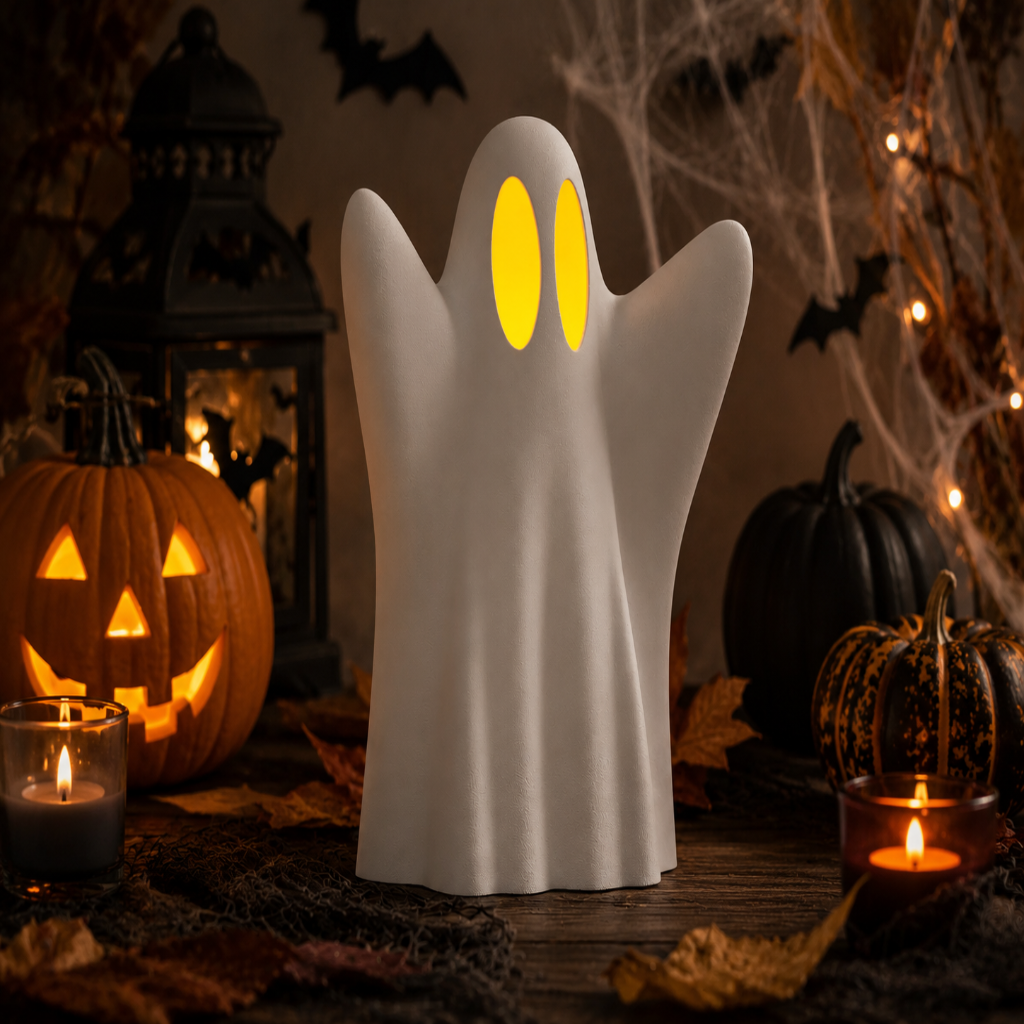 3D Verspielter Geist perfekte Halloween-Leuchte für dein Zuhause aus PLA – 3D Herbstdeko – ASDEPRO
