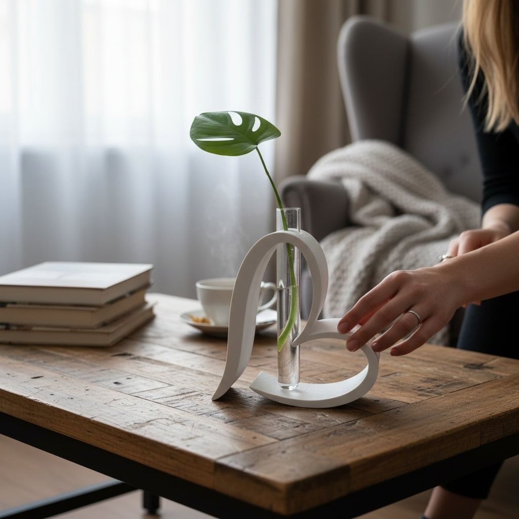 3D Herz-Vase: Minimalistische Ästhetik trifft auf klares Design aus PLA – 3D Ganzjahresdeko – ASDEPRO