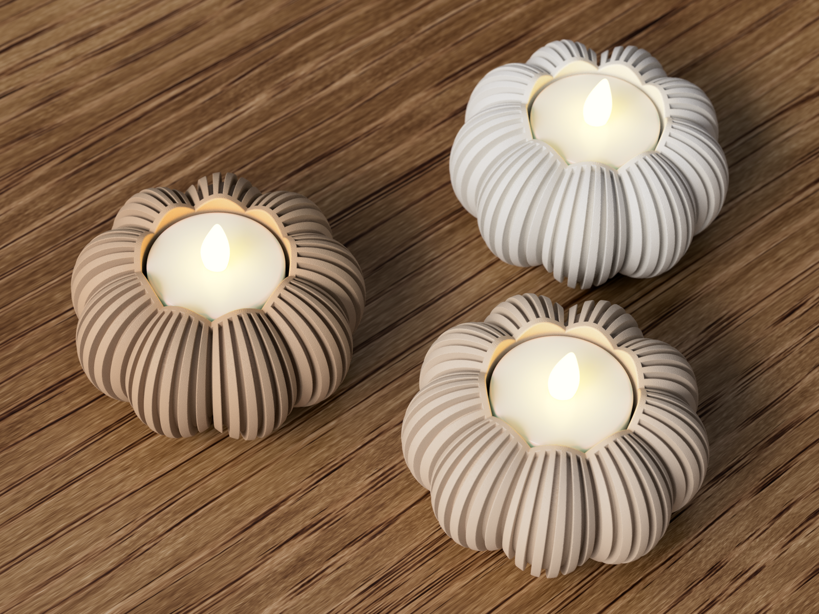 3D Teelichthalter Kürbis aus PLA – 3D Herbstdeko – ASDEPRO