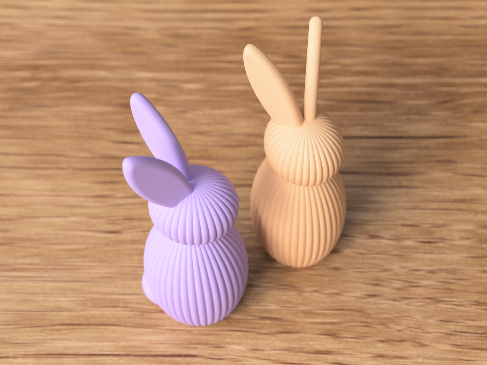 3D Osterhase Deko Modern - Schräges Ohr Design - 3D Druck aus PLA – 3D Frühlings- und Osterdeko – ASDEPRO
