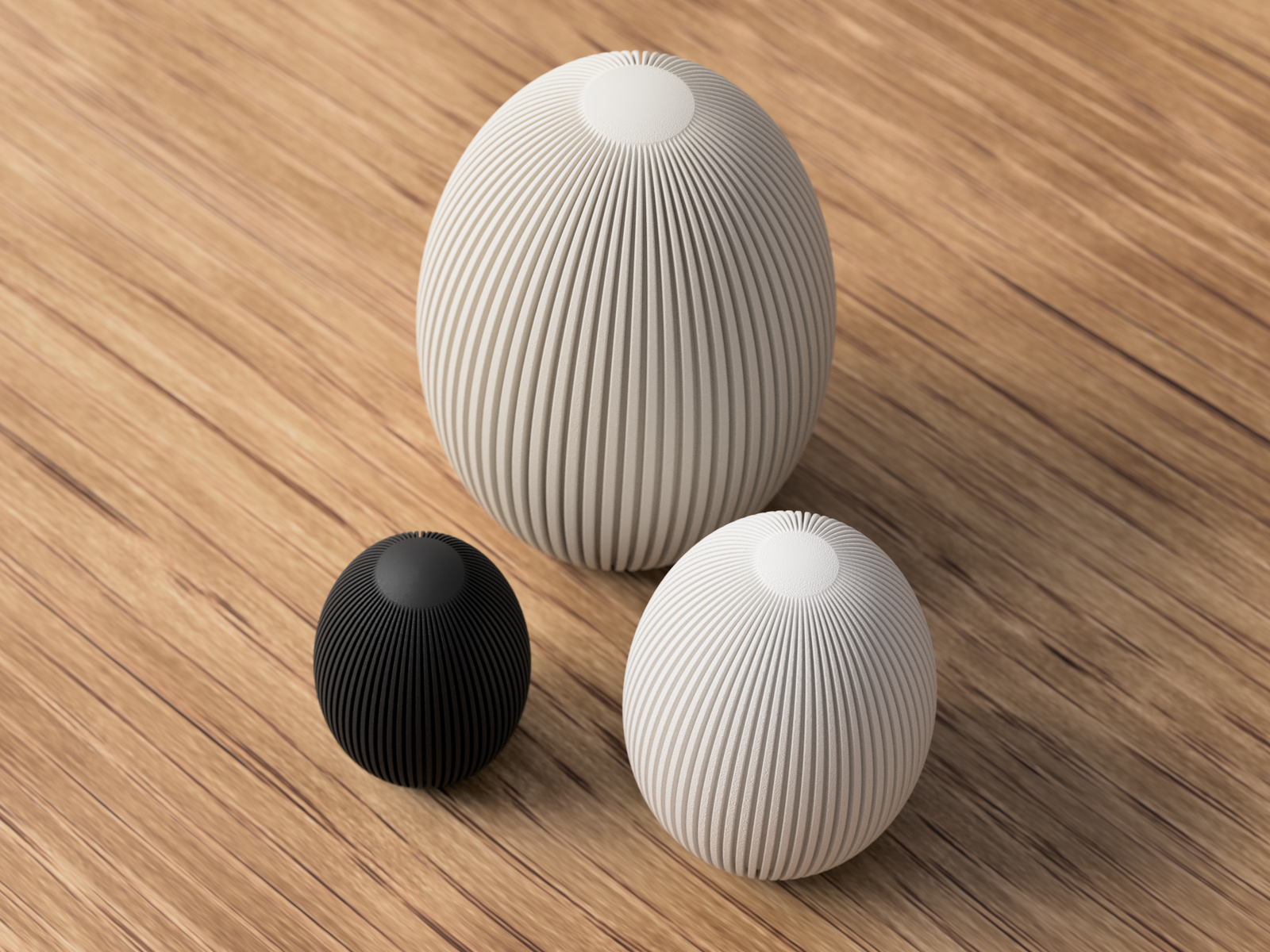 3D Modernes Osterei Minimalistische Osterdeko aus PLA – 3D Frühlings- und Osterdeko – ASDEPRO