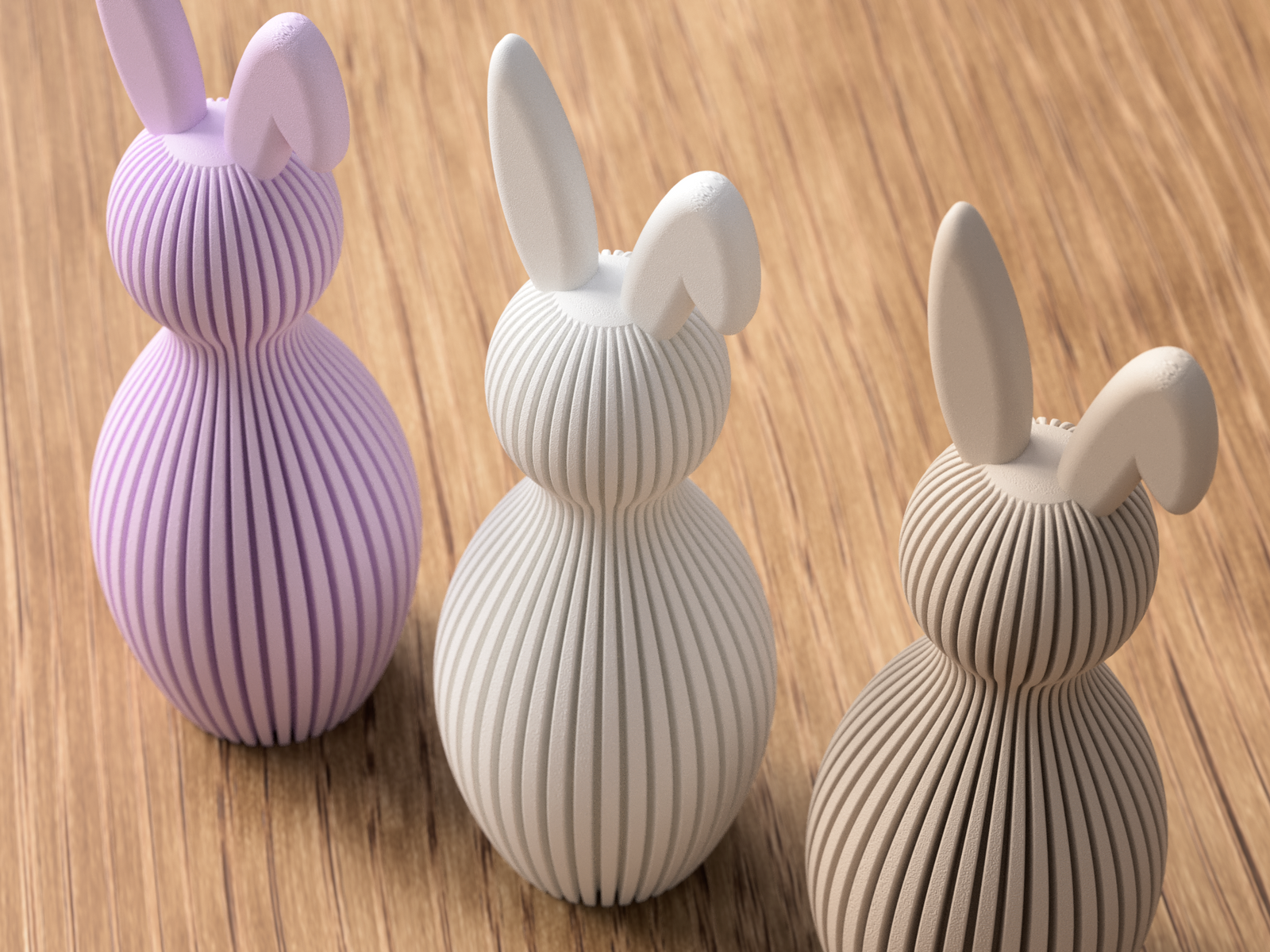 3D 3D Gedruckter Hase - Minimalistische Osterdeko aus PLA – 3D Frühlings- und Osterdeko – ASDEPRO