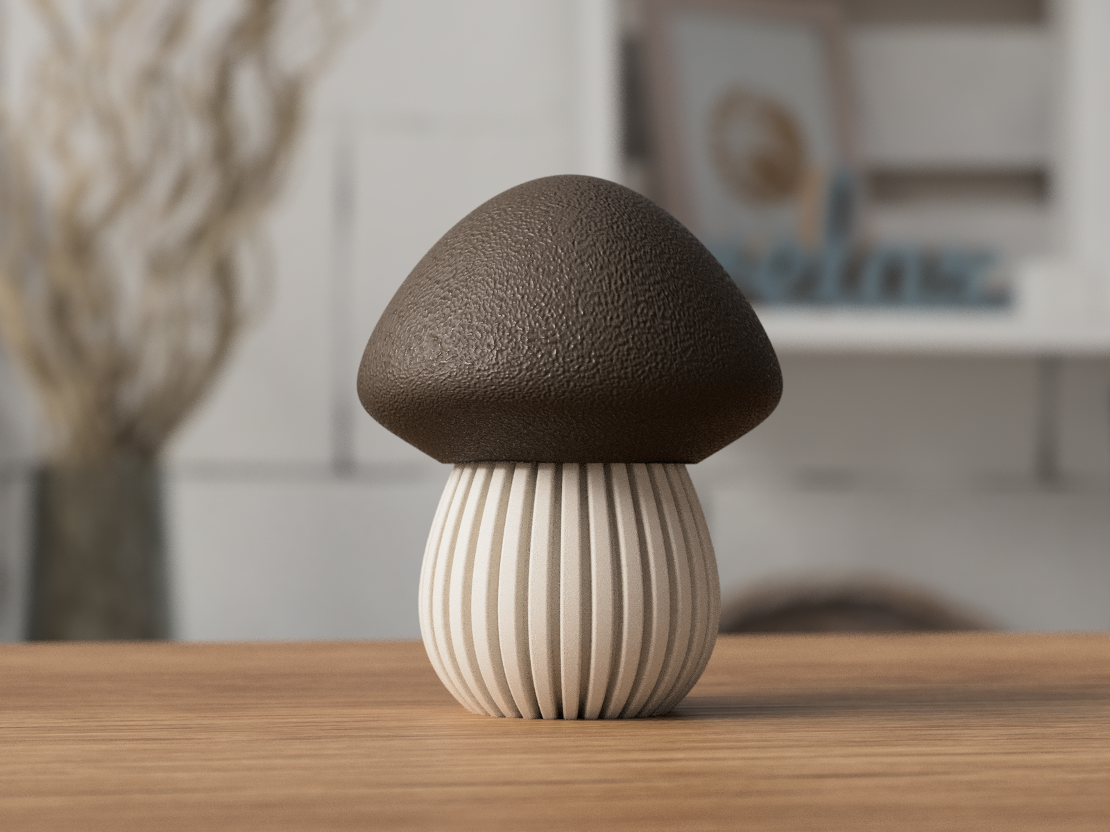 3D Pilz - Rib Cap aus PLA – 3D Herbstdeko – ASDEPRO