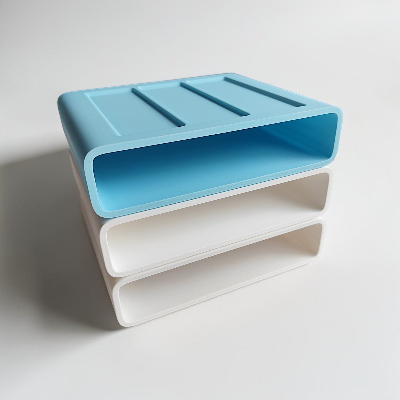 3D Stapelbarer Schreibtisch Organizer, Ordnungssystem, 1er 2er 3er Set aus PLA – 3D Ganzjahresdeko – ASDEPRO