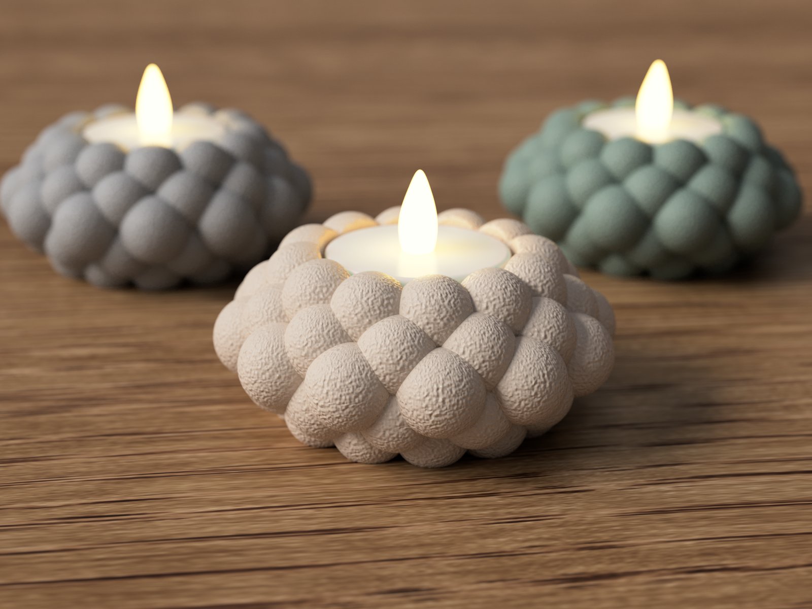 3D Teelichthalter Bubble Nest aus PLA – 3D Weihnachtsdeko – ASDEPRO