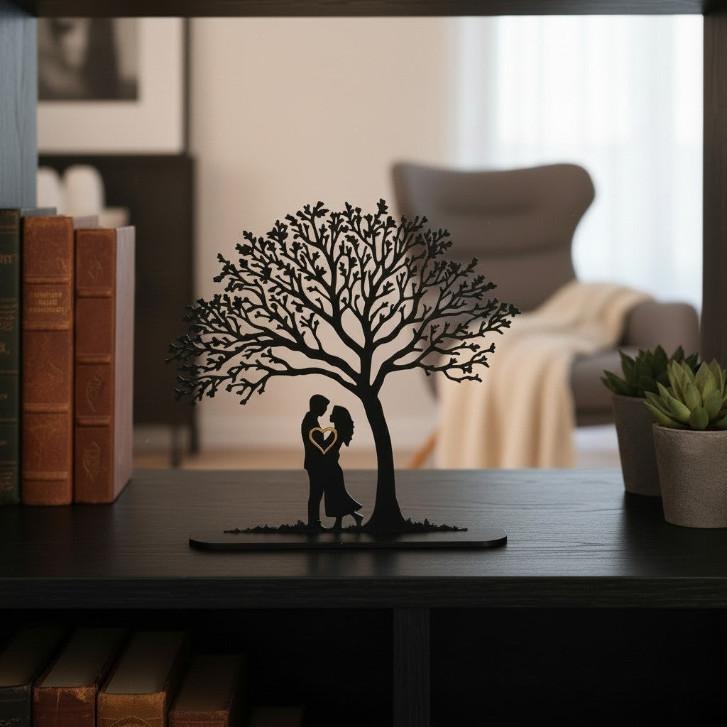 3D Romantische Paarchen Silhouette unter dem Baum des Lebens aus PLA – 3D Deko – ASDEPRO