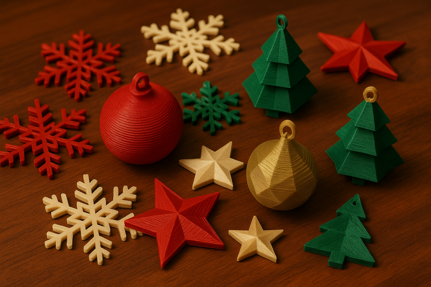 3D Weihnachtsdeko aus PLA von ASDEPRO – Bäume, Wichtel, Nussknacker, handgefertigt in Deutschland