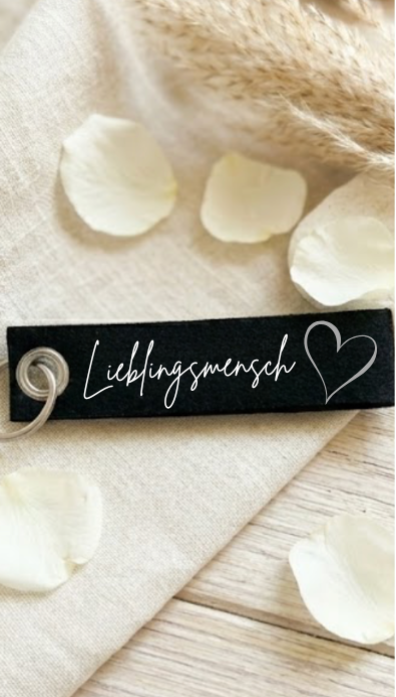 3D Filz-Schlüsselanhänger „Lieblingsmensch-Serie“ – Herzliche Geschenke mit Botschaft aus PLA – 3D Deko – ASDEPRO