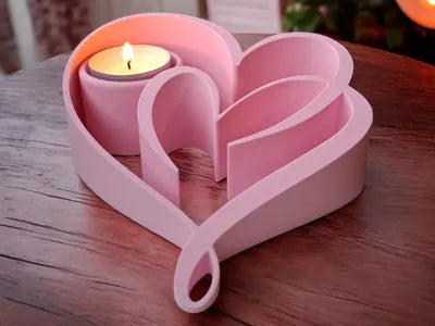 Doppel-Herz Teelichthalter Modernes Valentinstag Geschenk