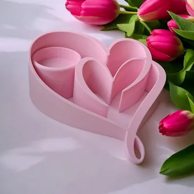 Doppel-Herz Teelichthalter Modernes Valentinstag Geschenk