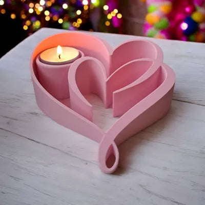 Doppel-Herz Teelichthalter Modernes Valentinstag Geschenk