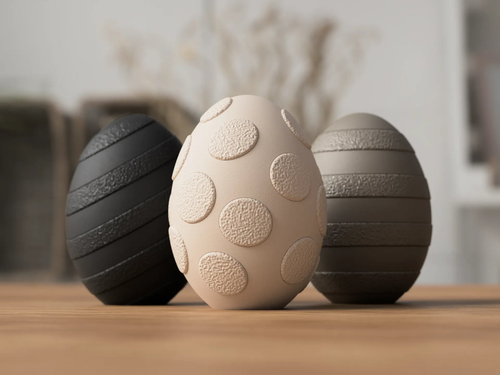 3D 3D Osterei Deko Modern Minimalistische Osterdeko aus PLA – 3D Frühlings- und Osterdeko – ASDEPRO