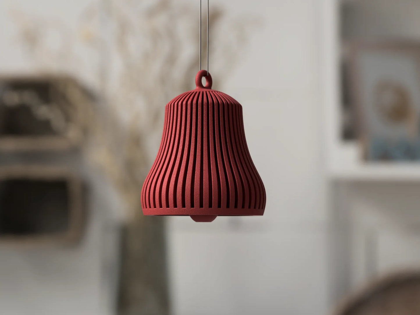 Moderne Weihnachtsglocke aus 3D-Druck handgemacht von ASDEPRO – im minimalistischen Skandi/Japandi-Design