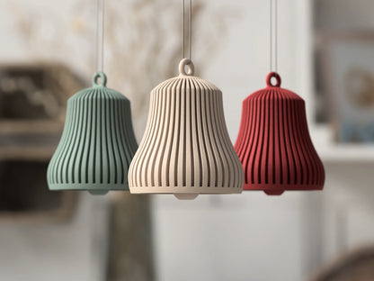 Moderne Weihnachtsglocke aus 3D-Druck – Minimalistischer Weihnachtsbaumschmuck