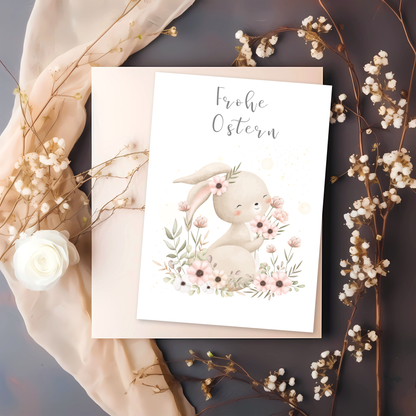 Grußkarte Ostern – Frühlingszauber Osterhasen Karte für besondere Ostergrüße