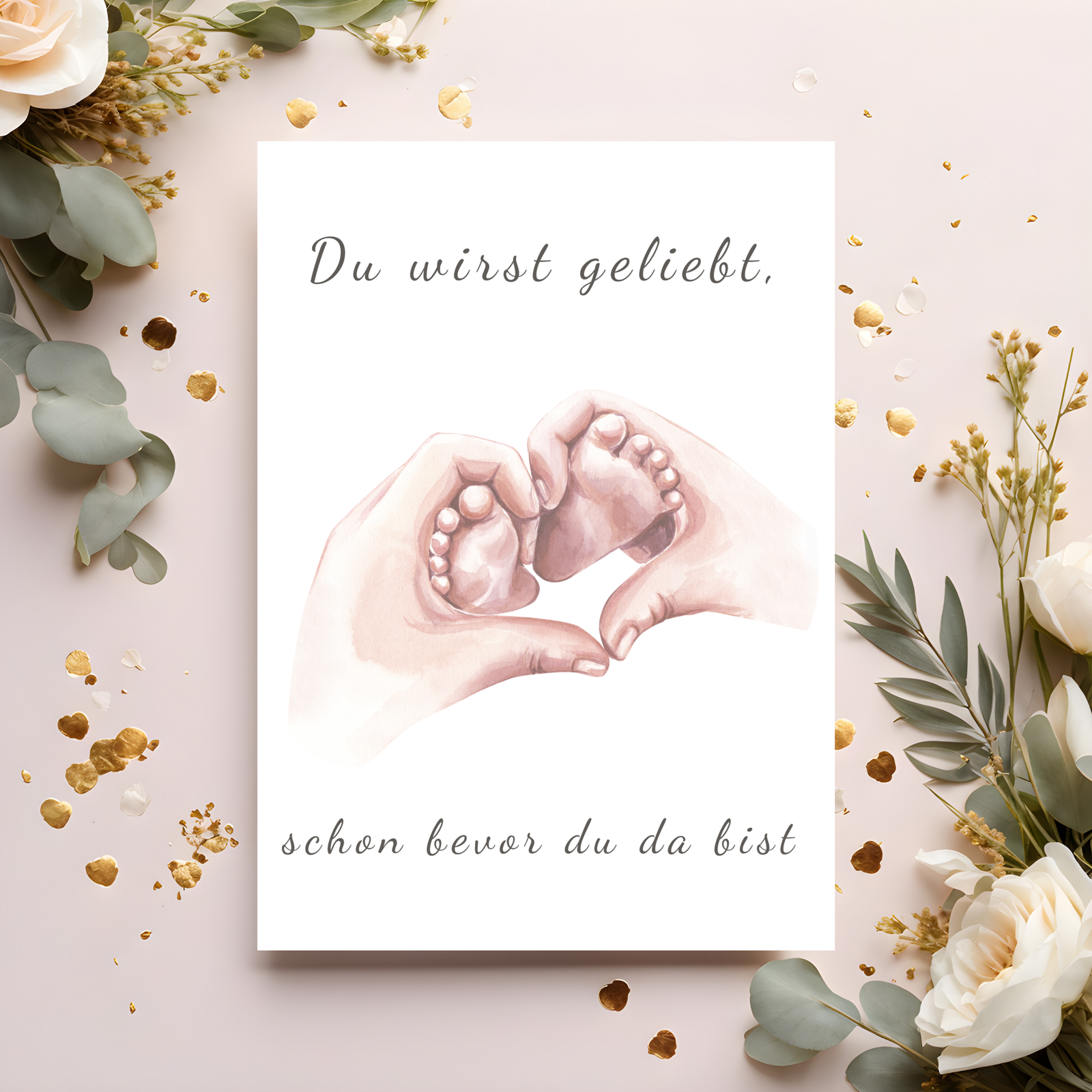 3D Karte zur Geburt & Schwangerschaft – Boho Babykarte aus PLA – 3D Deko – ASDEPRO