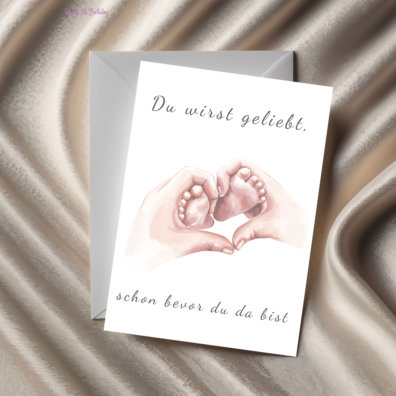 3D Karte zur Geburt & Schwangerschaft – Boho Babykarte aus PLA – 3D Deko – ASDEPRO