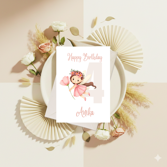 Geburtstagskarte Blumenfee