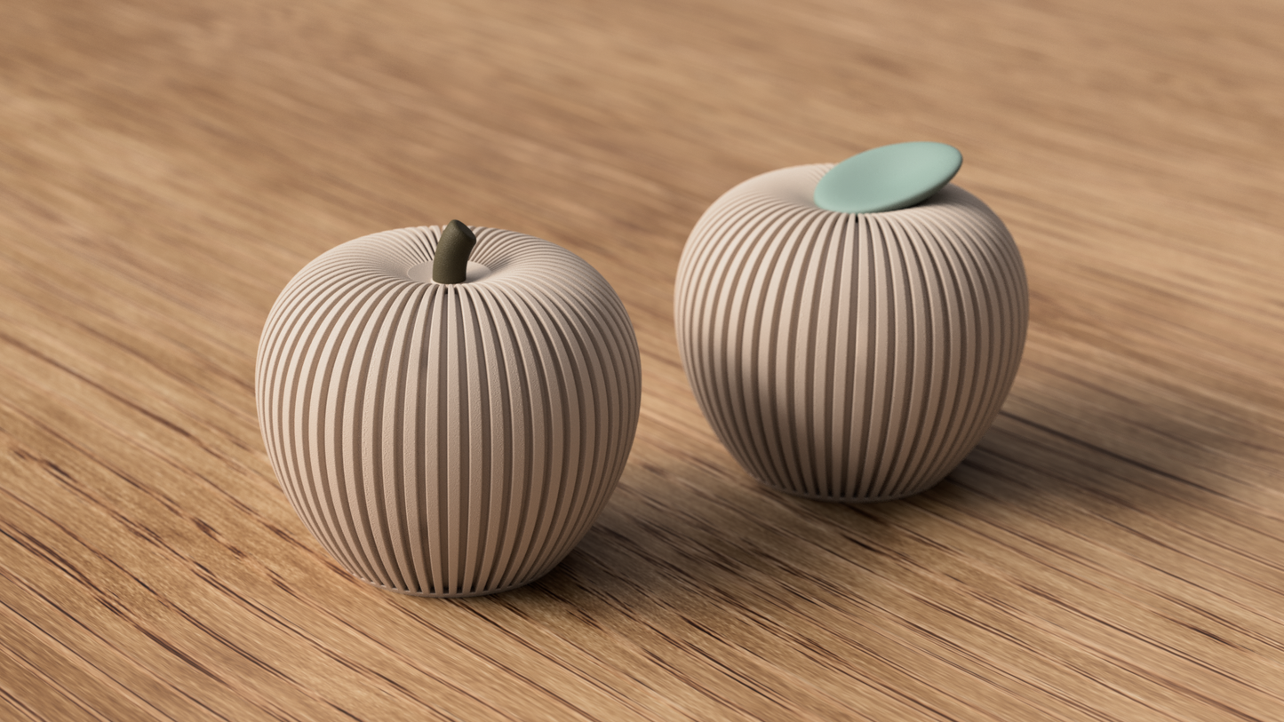 Ribbed Apple Deko & Minimalistischer Deko-Apfel