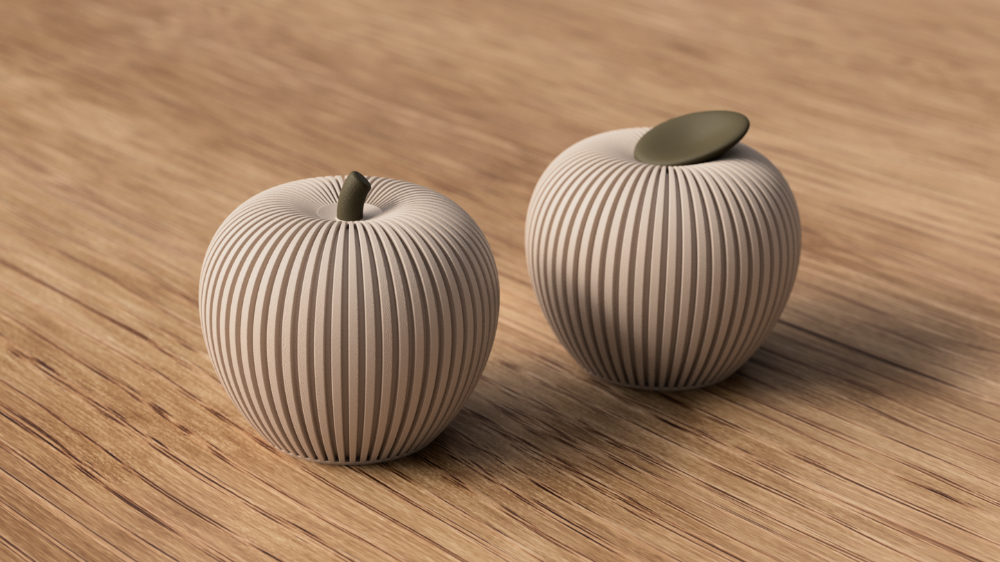 Ribbed Apple Deko & Minimalistischer Deko-Apfel