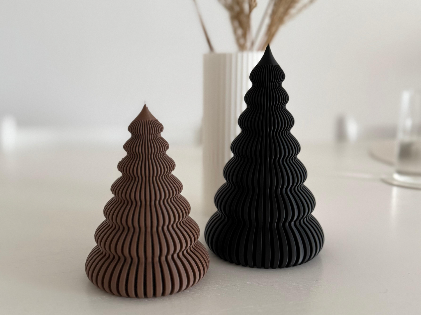 Weihnachtsbaum Rib Cascade 3D- Druck im Japandi-Stil handgemacht von ASDEPRO – als moderne Weihnachtsdeko
