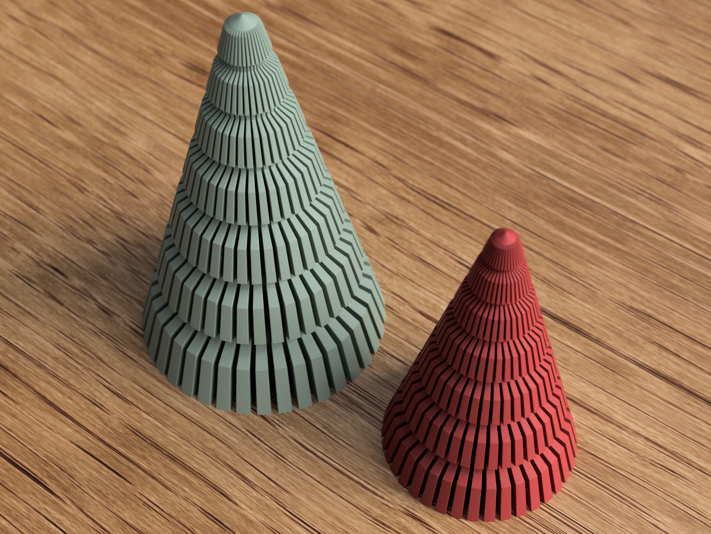 3D-Weihnachtsbaum aus 3D-Druck in matter Optik – als moderne Weihnachtsdeko
