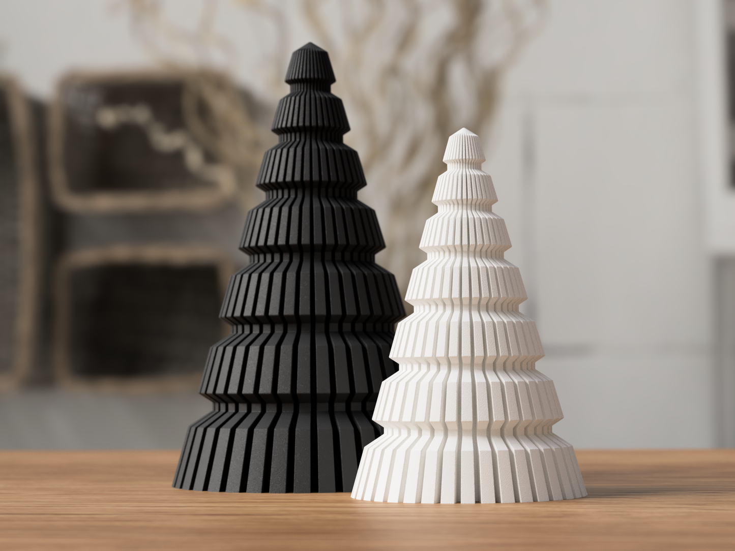 3D-Weihnachtsbaum aus 3D-Druck in matter Optik – für warmes, stimmungsvolles Licht