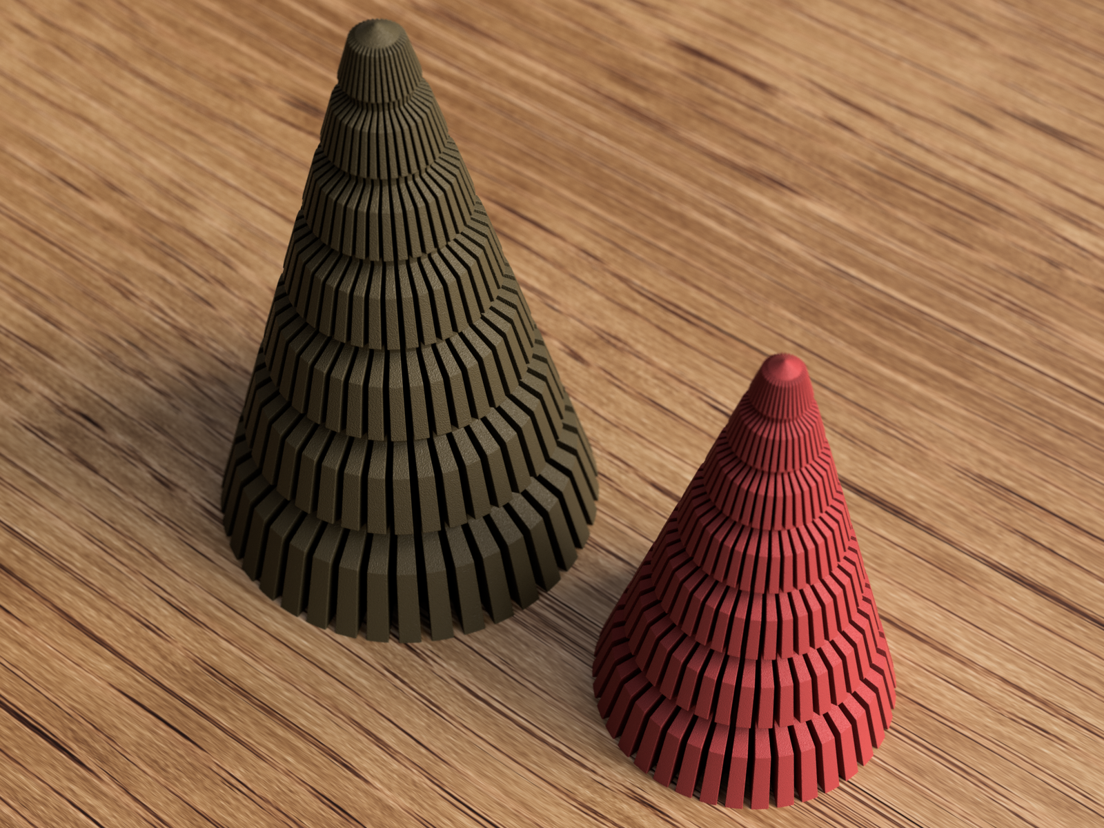 3D Baum Rib Pagoda aus PLA – 3D Weihnachtsdeko – ASDEPRO