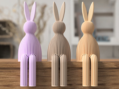 Sitzende Hasenfigur - Osterhase Minimalistisch - Osterdeko