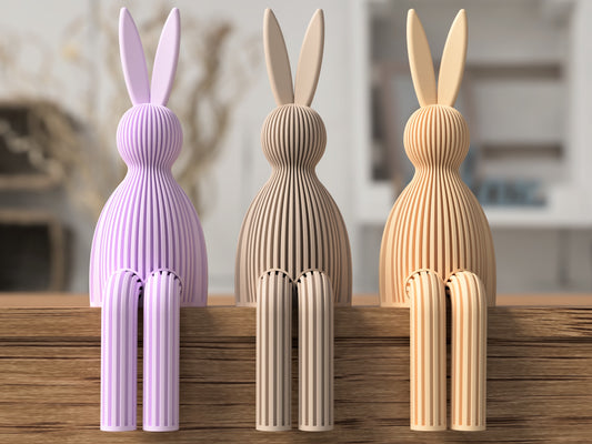 Sitzende Hasenfigur - Osterhase Minimalistisch - Osterdeko