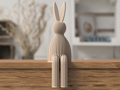 Sitzende Hasenfigur - Osterhase Minimalistisch - Osterdeko