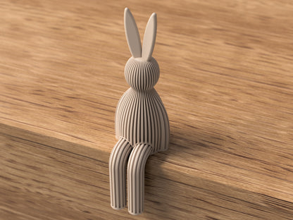 Sitzende Hasenfigur - Osterhase Minimalistisch - Osterdeko