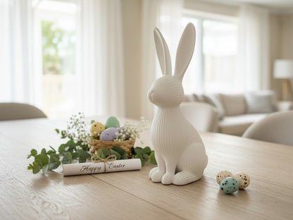 3D-gedruckter Hase Dekoration im Skandi/Japandi Stil
