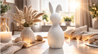 3D Gedruckter Hase - Minimalistische Osterdeko
