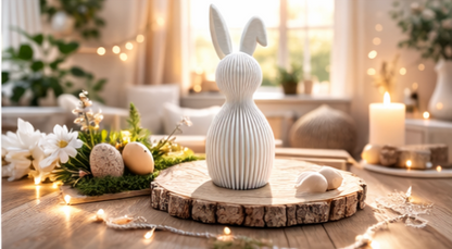 3D Gedruckter Hase - Minimalistische Osterdeko