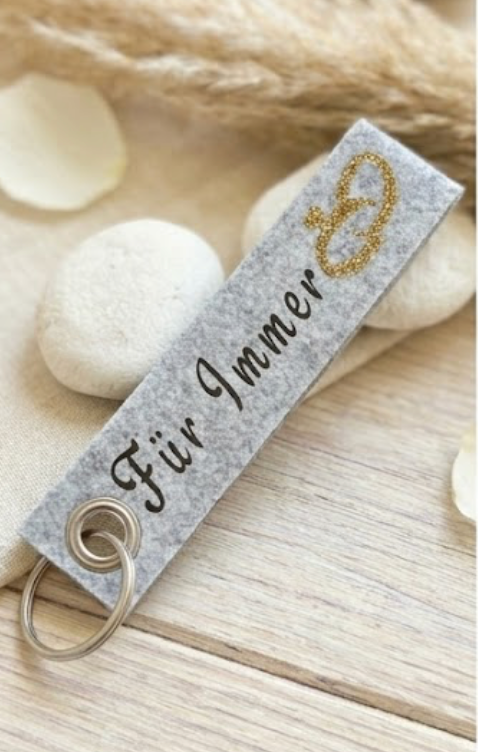 3D Schlüsselanhänger „Du & Ich – You and Me Forever“ aus PLA – 3D Deko – ASDEPRO