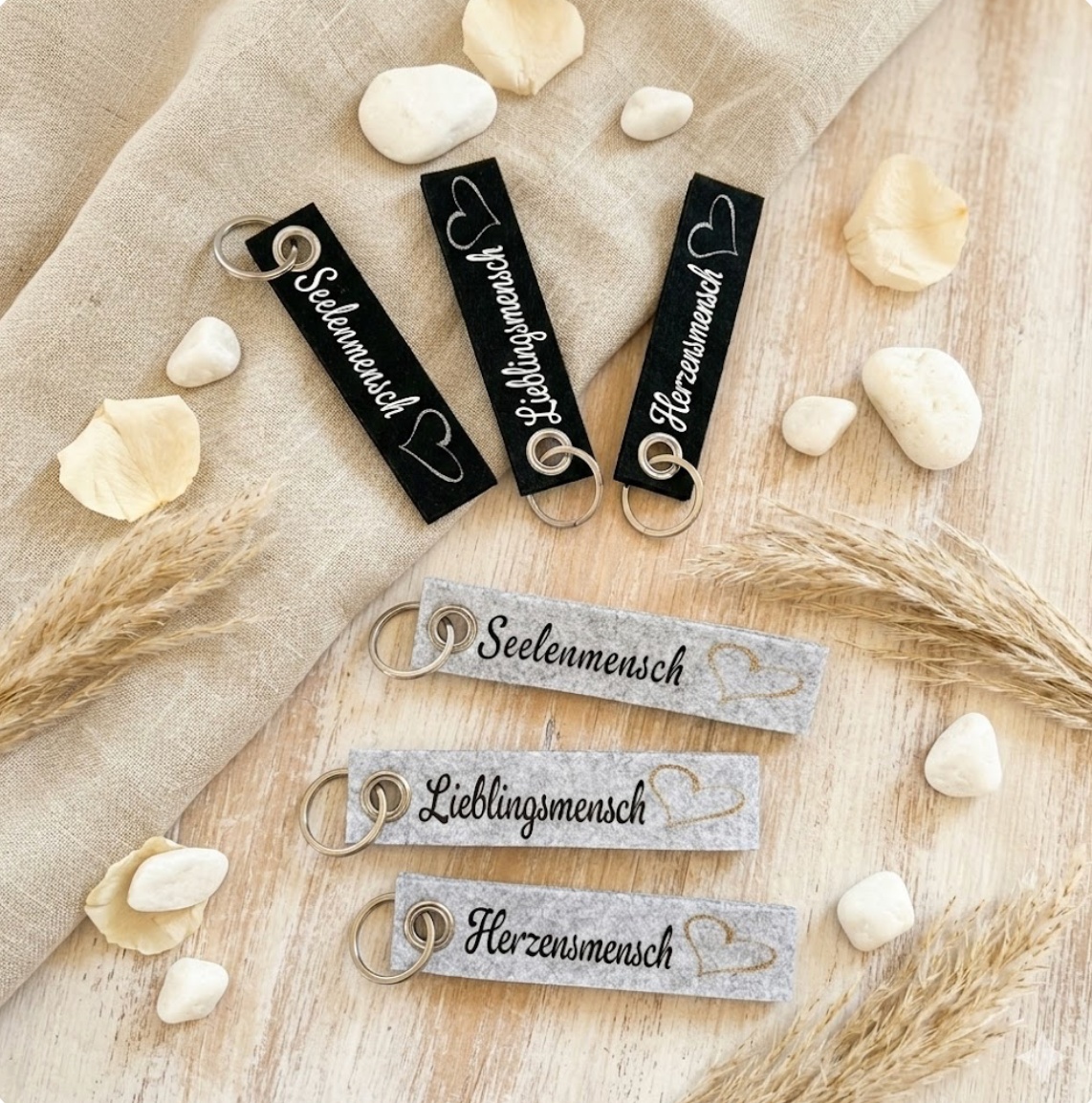3D Filz-Schlüsselanhänger „Lieblingsmensch-Serie“ – Herzliche Geschenke mit Botschaft aus PLA – 3D Deko – ASDEPRO