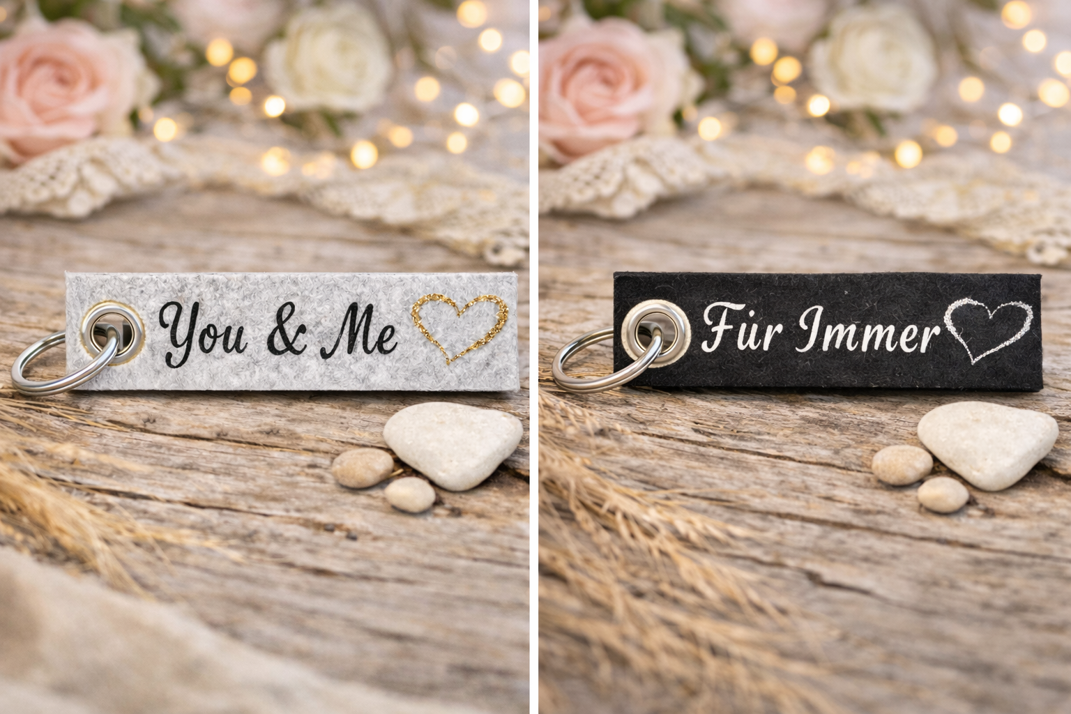 3D Schlüsselanhänger „Du & Ich – You and Me Forever“ aus PLA – 3D Deko – ASDEPRO