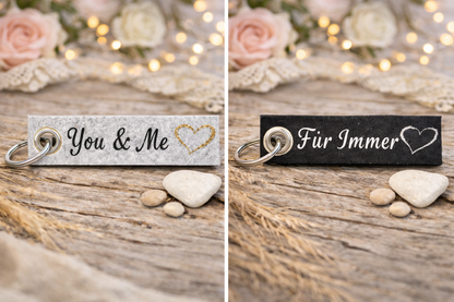Schlüsselanhänger „Du & Ich – You and Me Forever“