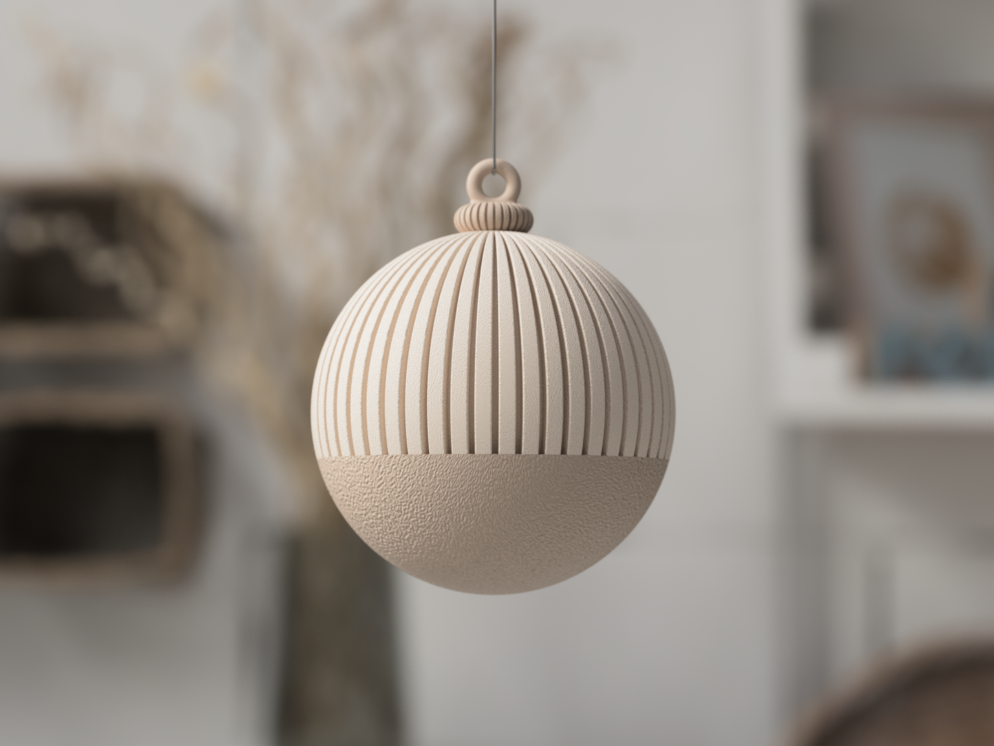 3D Weihnachtskugeln modern handgemacht von ASDEPRO – im minimalistischen Skandi/Japandi-Design