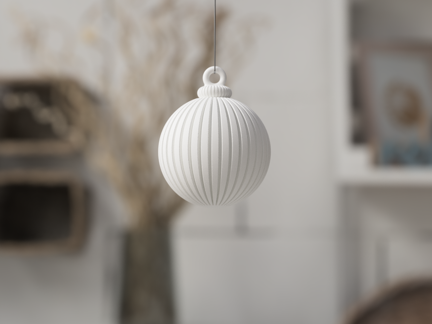 3D Weihnachtskugeln modern aus 3D-Druck in matter Optik – im minimalistischen Skandi/Japandi-Design