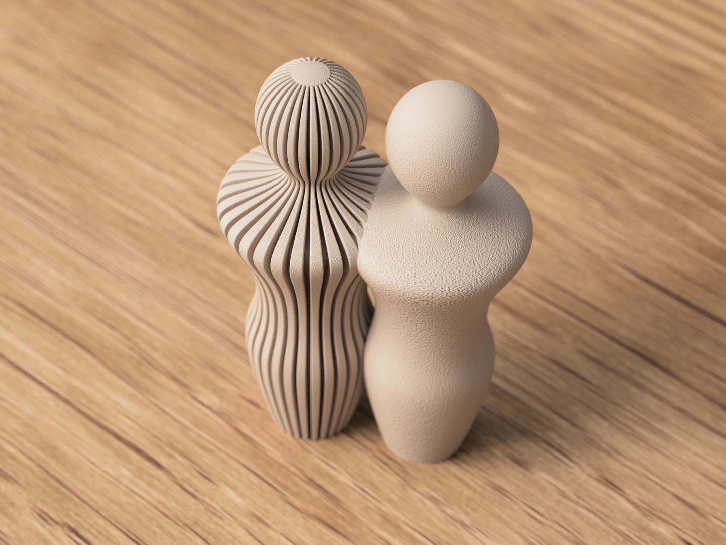 Männer Paar Skulptur handgemacht von ASDEPRO – im minimalistischen Skandi/Japandi-Design