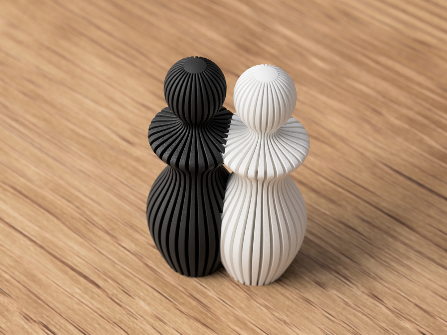 Frauen Paar Skulptur aus 3D-Druck in matter Optik – für Sideboard, Regal oder Fensterbank