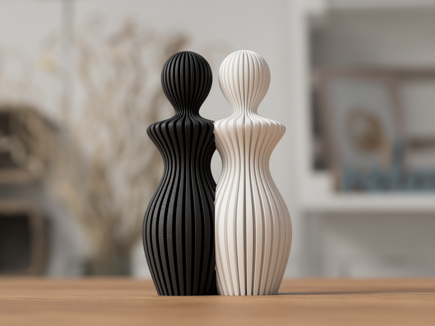 Frauen Paar Skulptur handgemacht von ASDEPRO – im minimalistischen Skandi/Japandi-Design