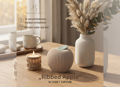 Ribbed Apple Deko & Minimalistischer Deko-Apfel